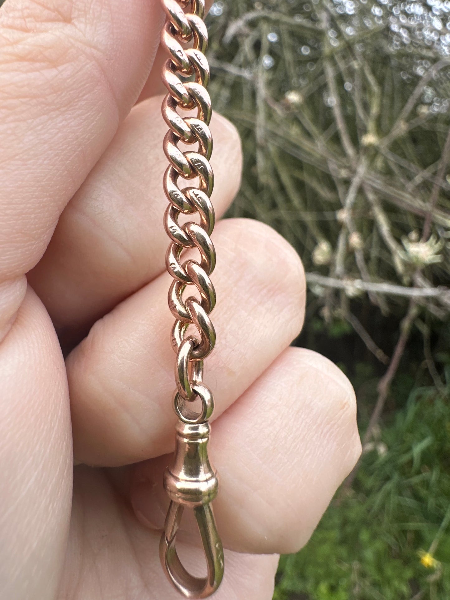 9ct Rose Gold Curb extender