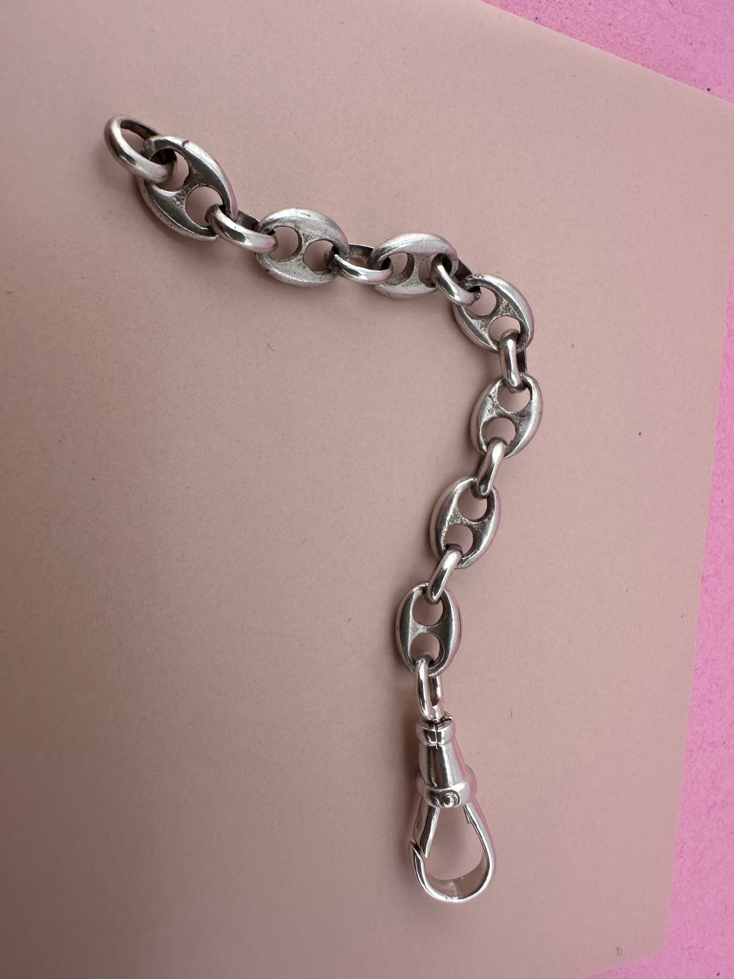 Vintage Sterling Silver Mariner Extender with dog clip