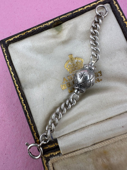 Sterling Silver Spinner Extender with spring ring clasp.
