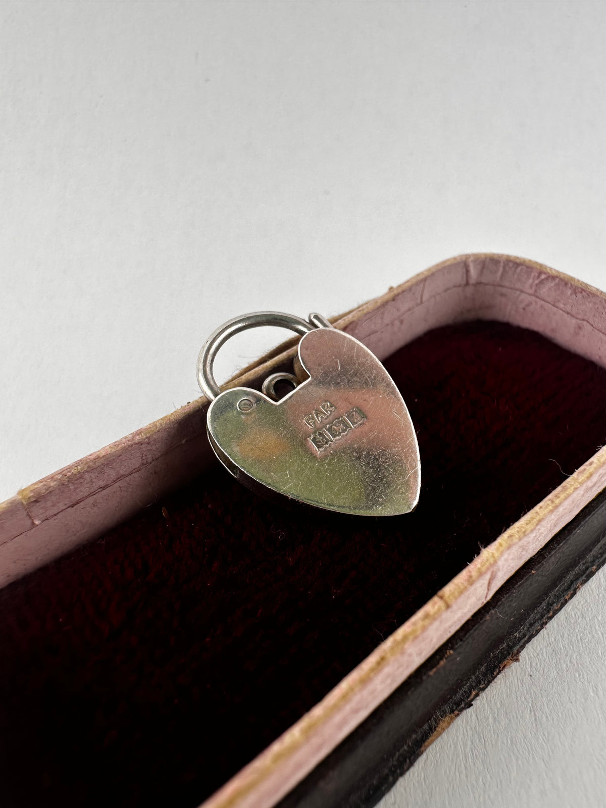 Vintage Sterling Silver Heart Padlock