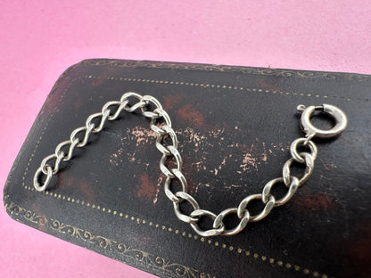 Sterling Silver Flat Curb Extender with Spring Ring clasp