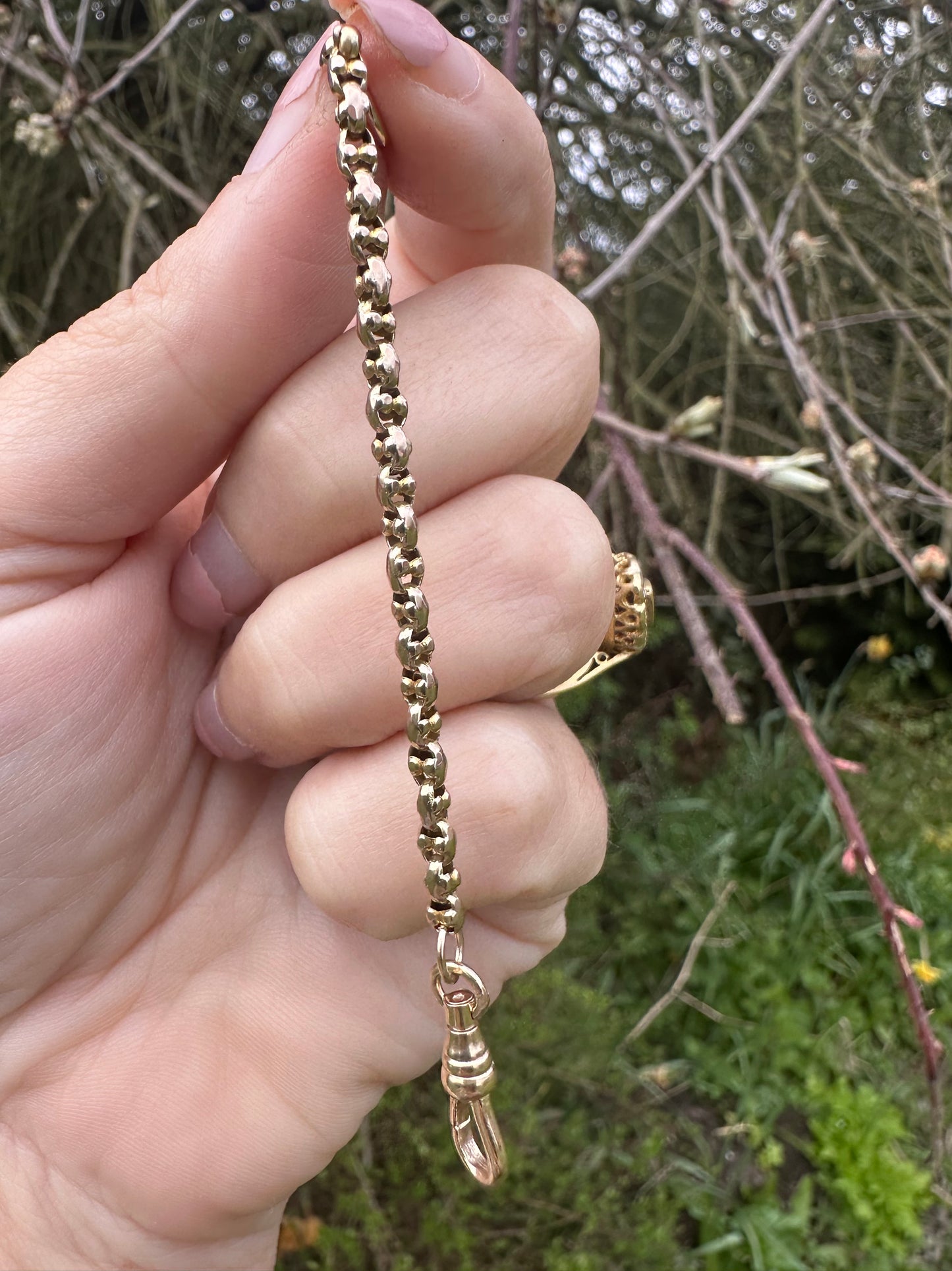 9ct Yellow Gold Popcorn link extender