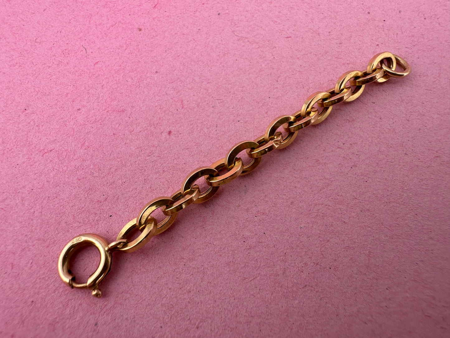 Vintage 18ct Gold Cable extender with Original Spring clasp