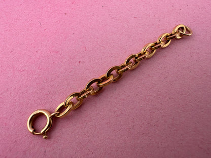 Vintage 18ct Gold Cable extender with Original Spring clasp