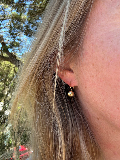 9ct Yellow Gold Ball Dangle earrings