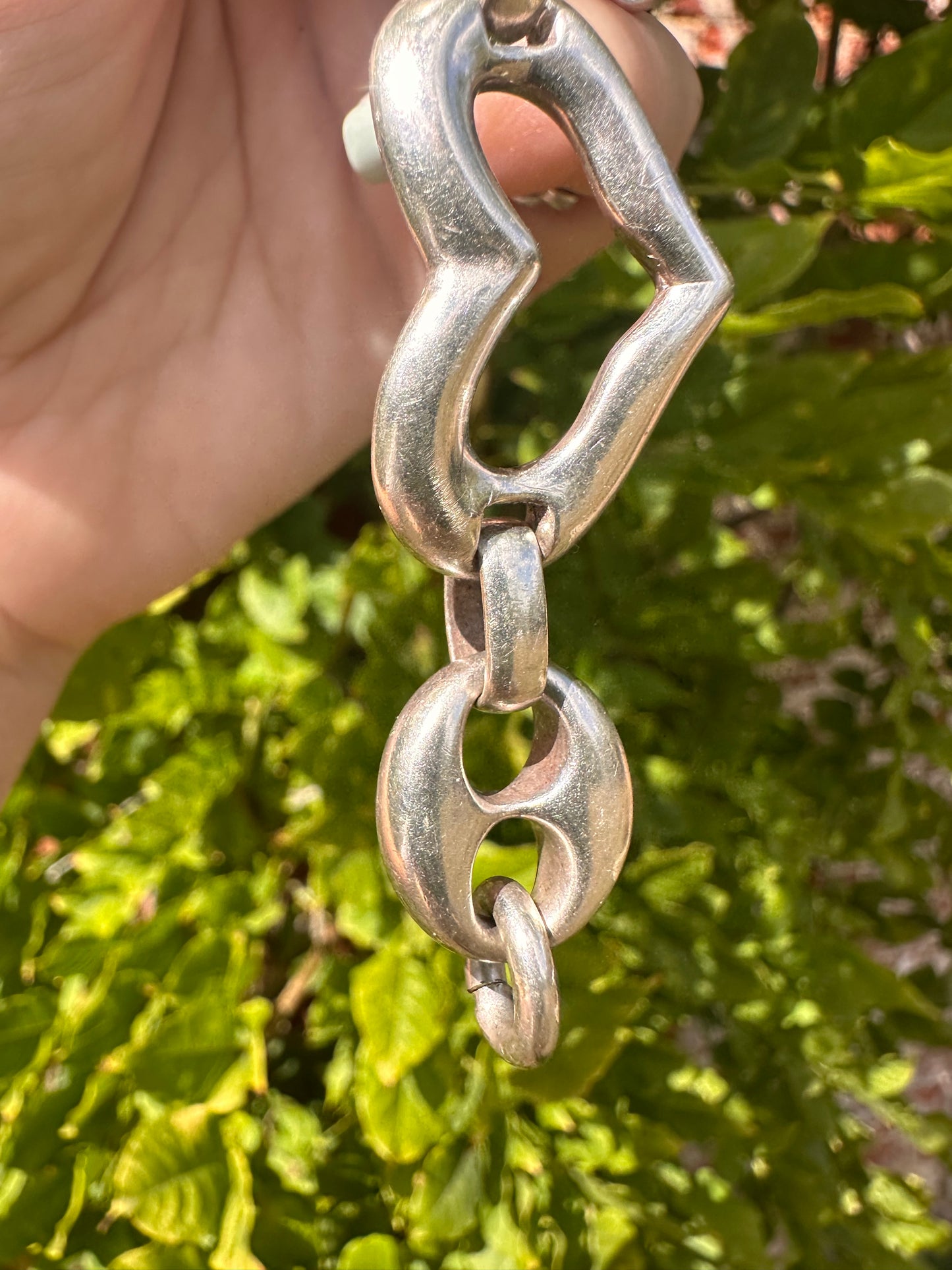 Sterling Silver Puffy Mariner & Heart extender