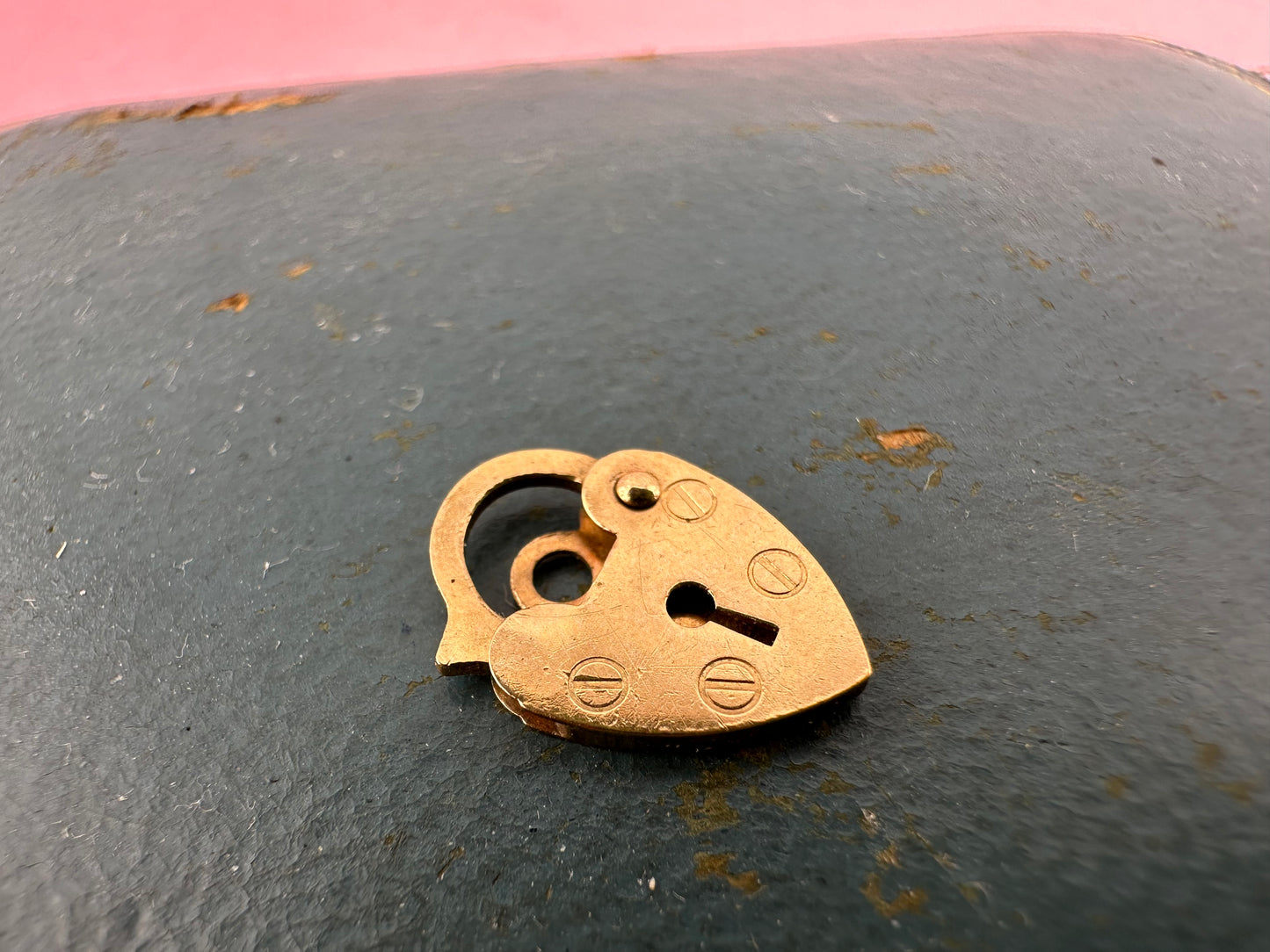 Vintage 9ct Gold Mini Heart Padlock