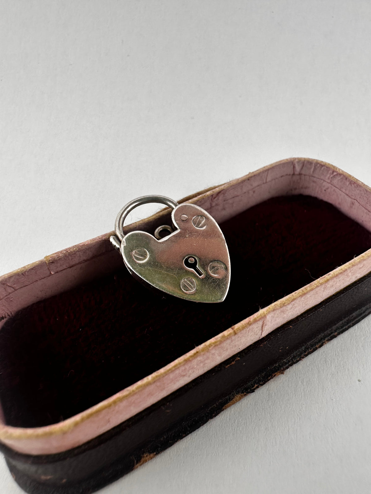 Vintage Sterling Silver Heart Padlock