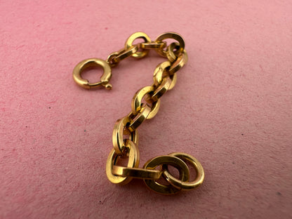 Vintage 18ct Gold Cable extender with Original Spring clasp