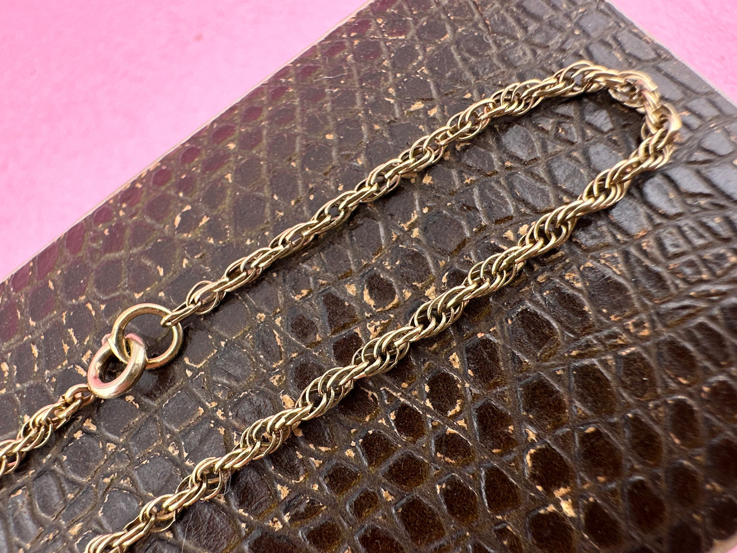 Vintage 9ct Gold mini rope bracelet