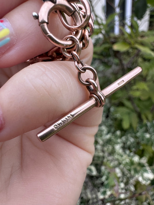 Antique 9ct Rose Gold T-Bar