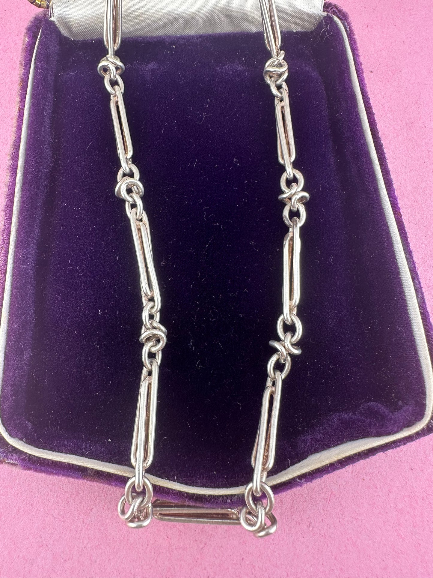 Vintage Sterling Silver Double Trombone chain