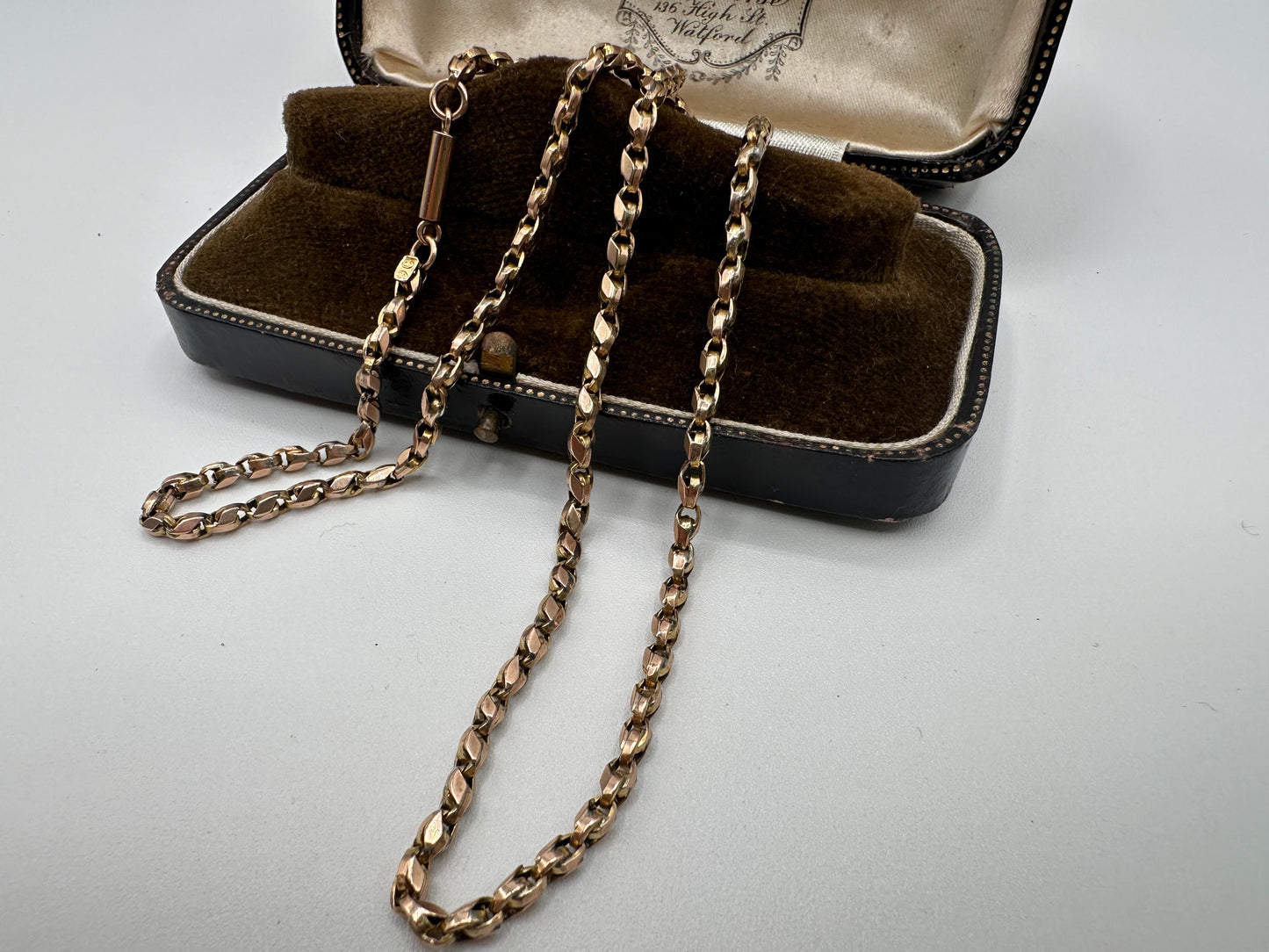 Antique 9ct Rose Gold Tulip chain