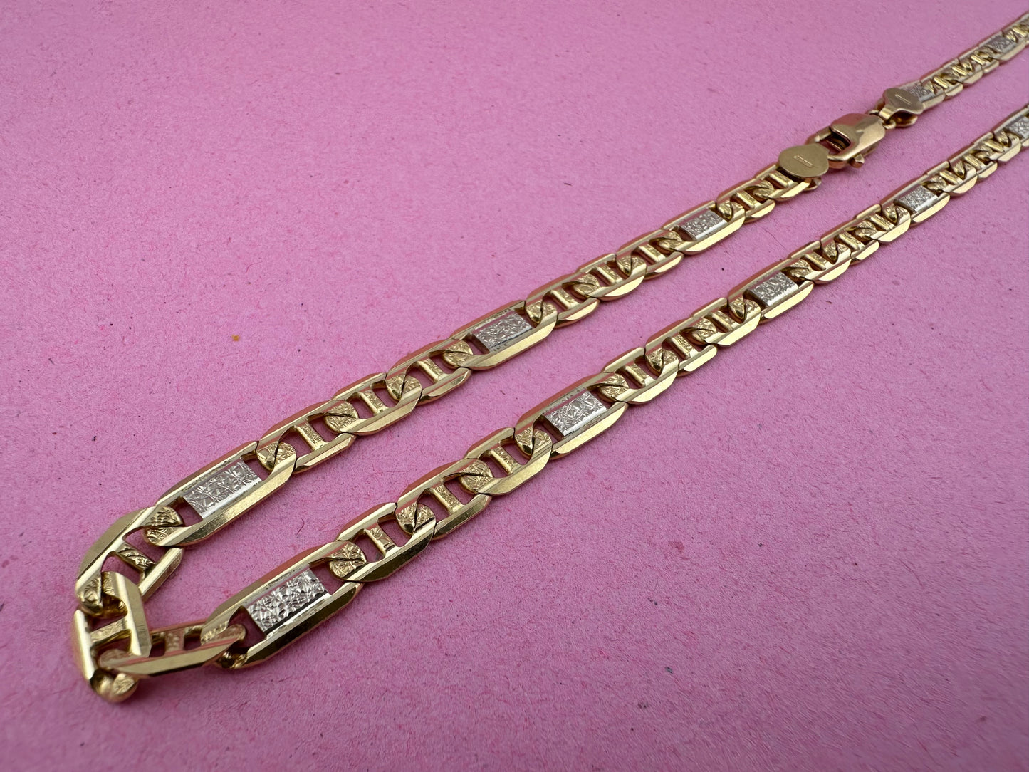 18ct Yellow and white gold Mariner chain
