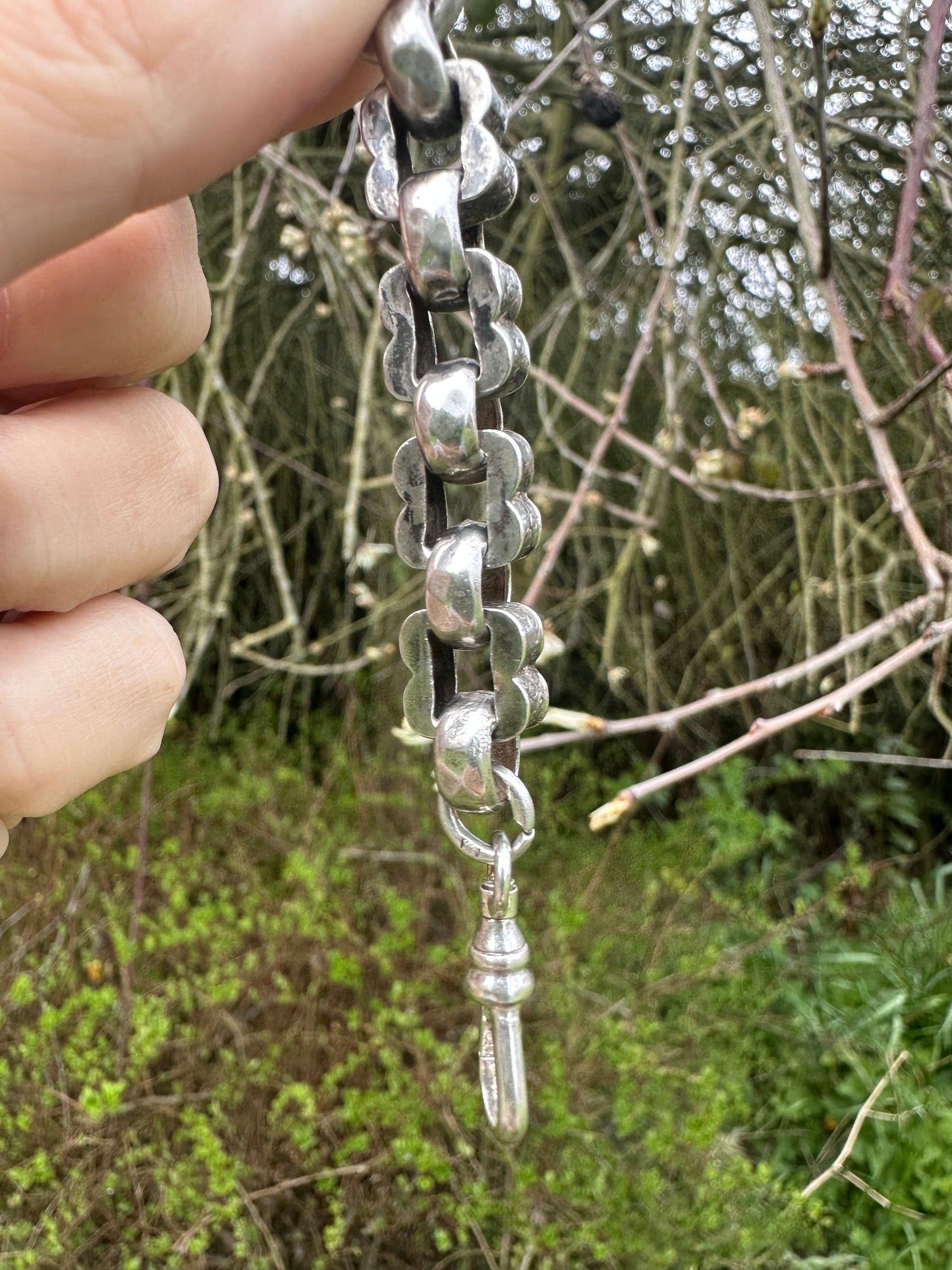 Sterling silver Fancy Flower link extender