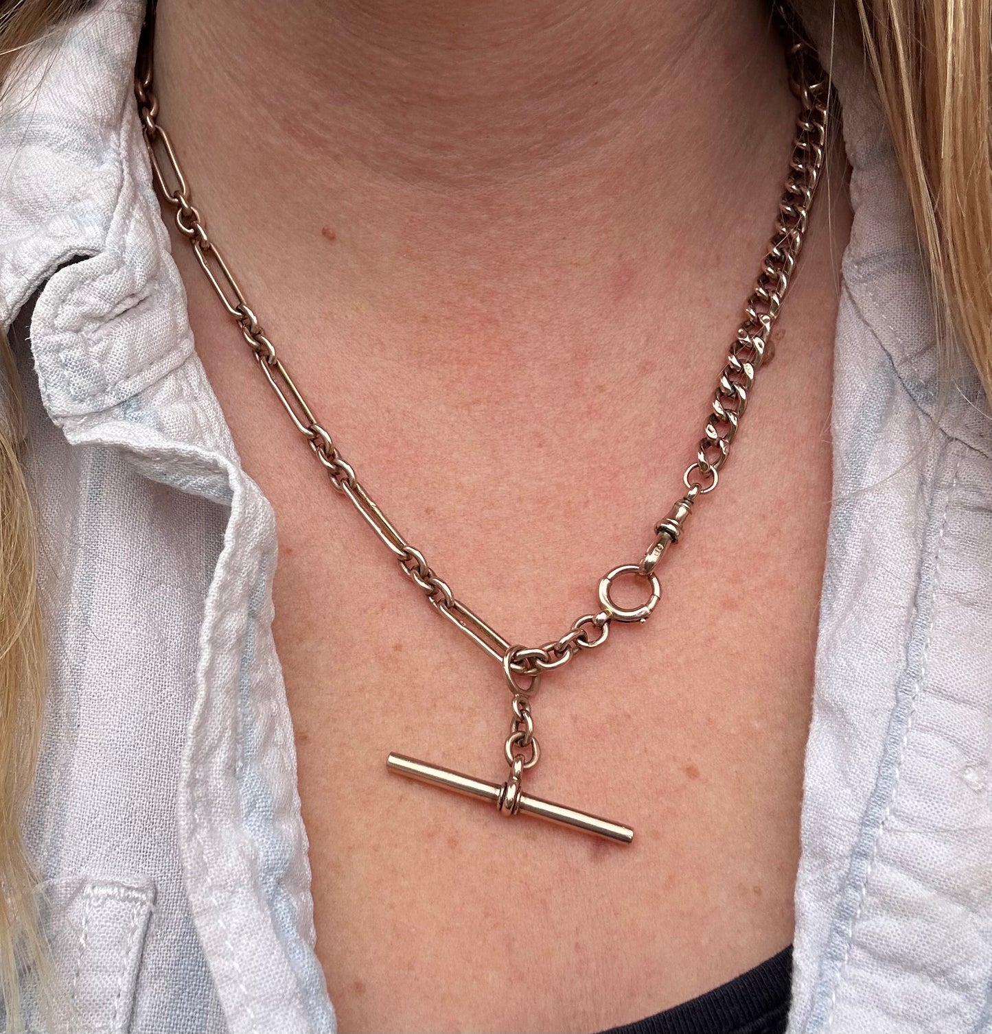 9ct Rose Gold Curb extender