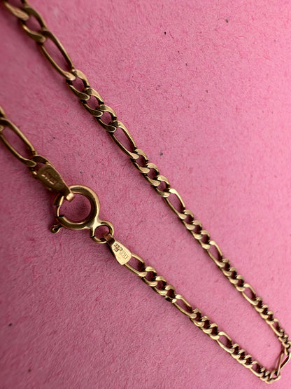 Vintage 9ct Gold Figaro chain