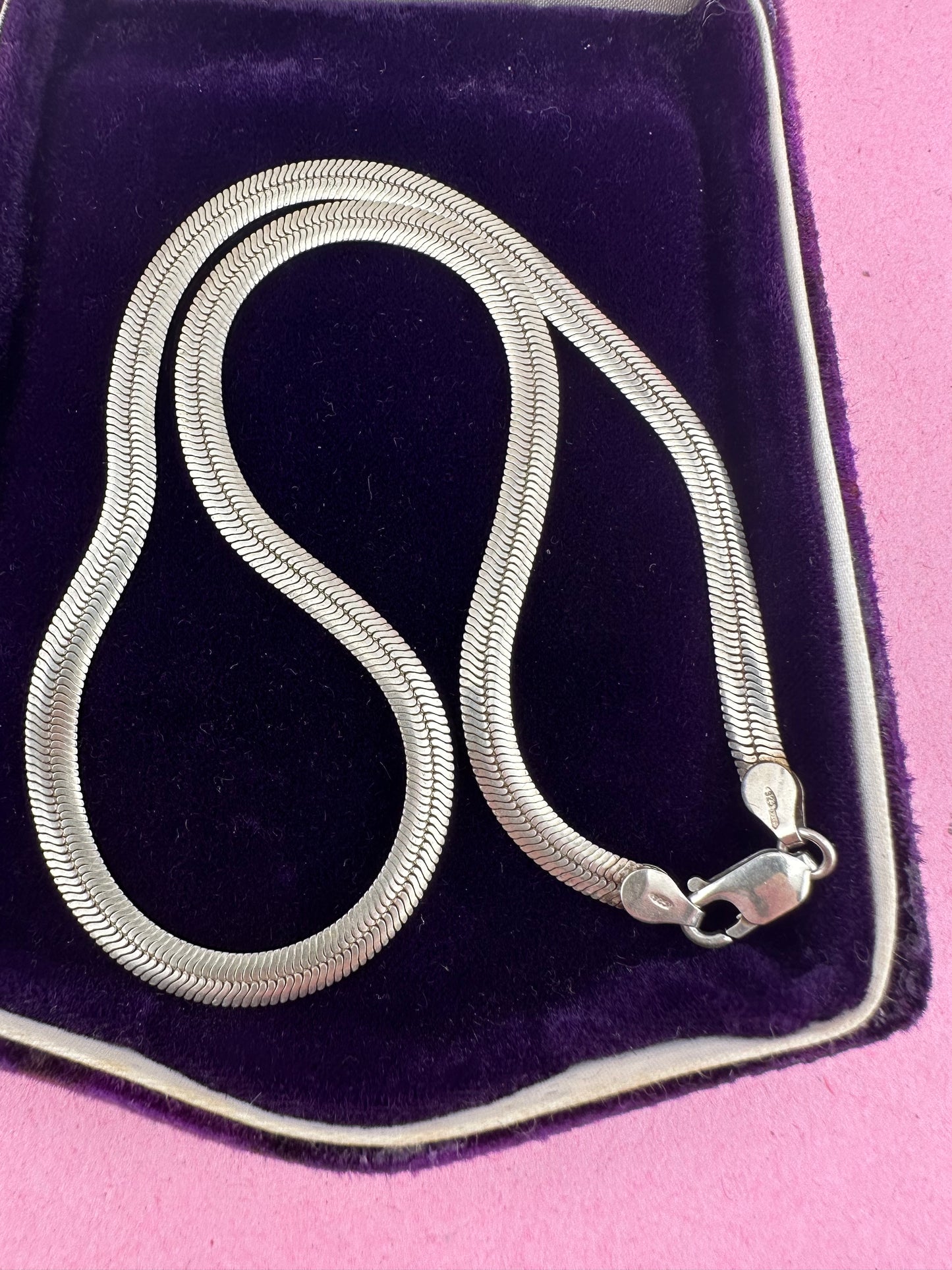 Sterling Silver Flat Herringbone chain