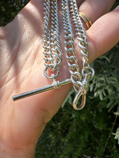 Vintage Sterling Silver Albert Chain