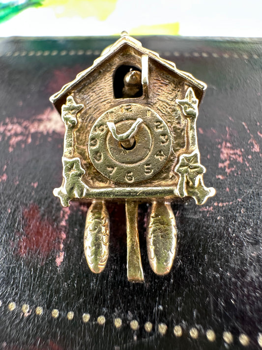 Vintage 9ct Gold Articulated Cuckoo Clock