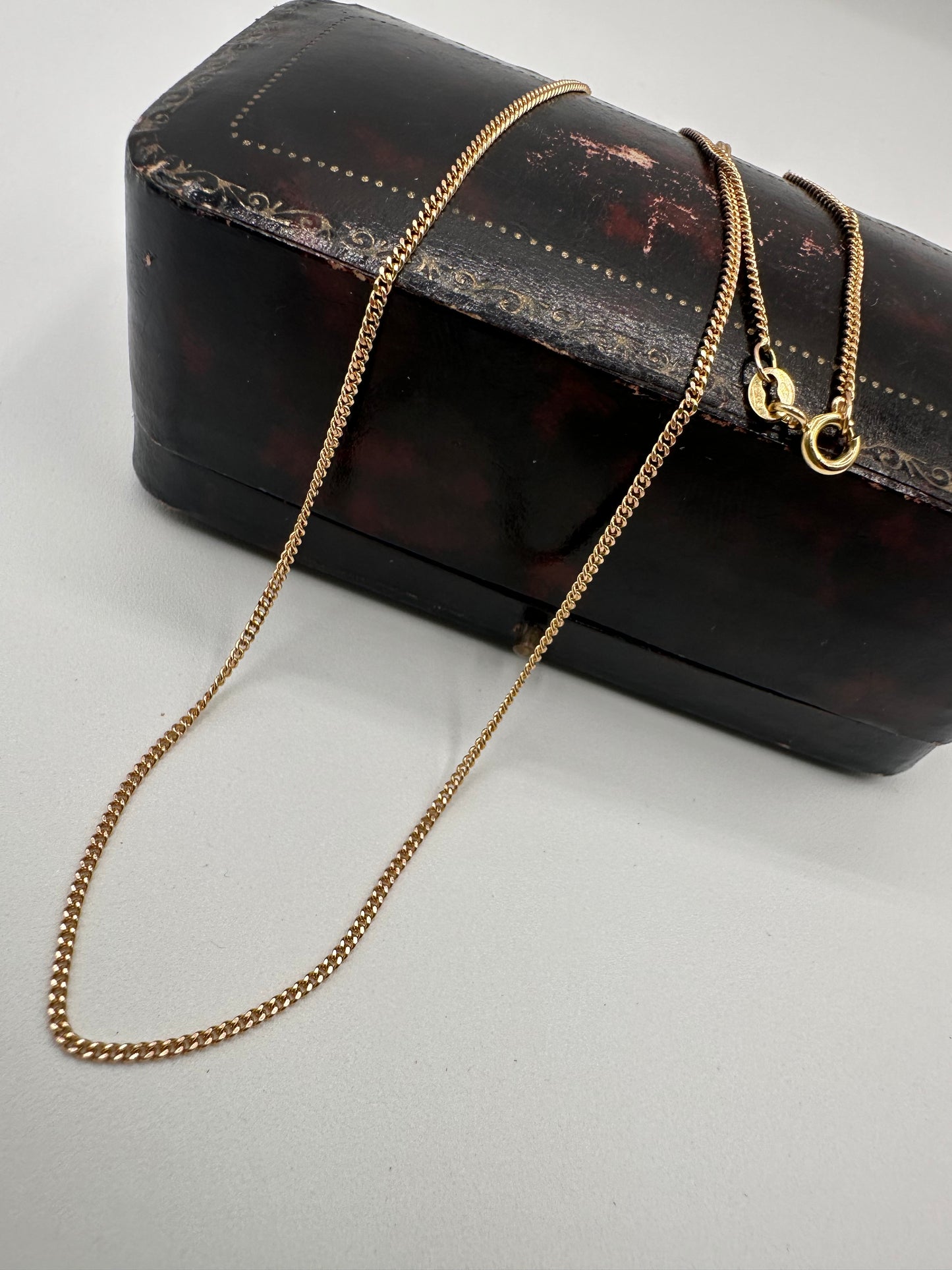 Vintage 9ct Gold UnoAerre mini curb chain
