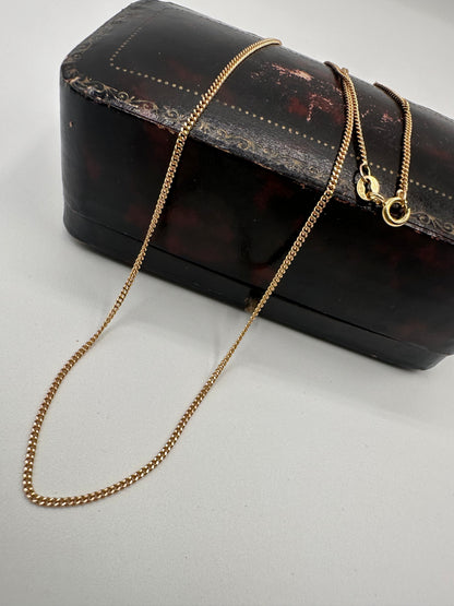 Vintage 9ct Gold UnoAerre mini curb chain