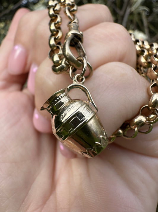 Vintage 9ct Gold greek Jug charm