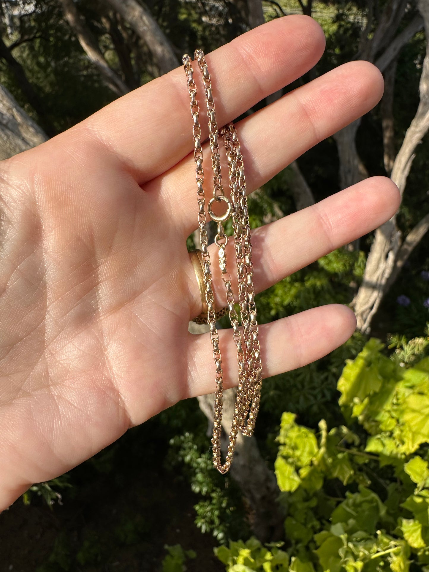 Antique 9ct Gold Wrapped Belcher chain with bolt clasp