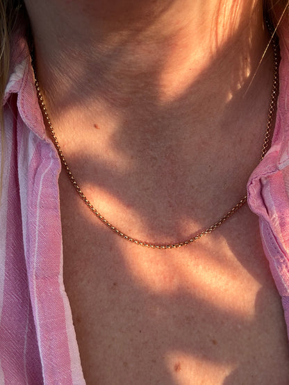 Vintage 9ct Yellow Gold Mini belcher chain