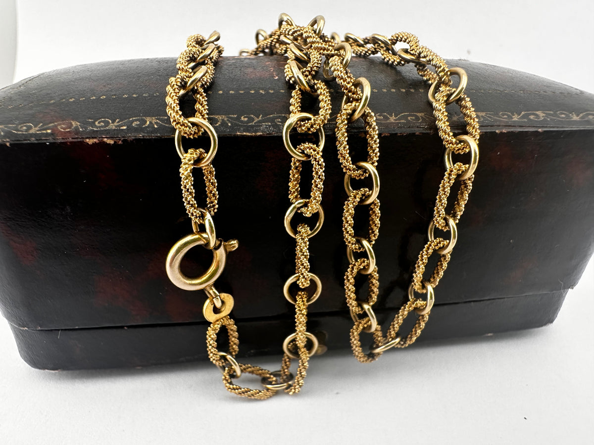 Vintage 9ct Gold Textured Cable Chain