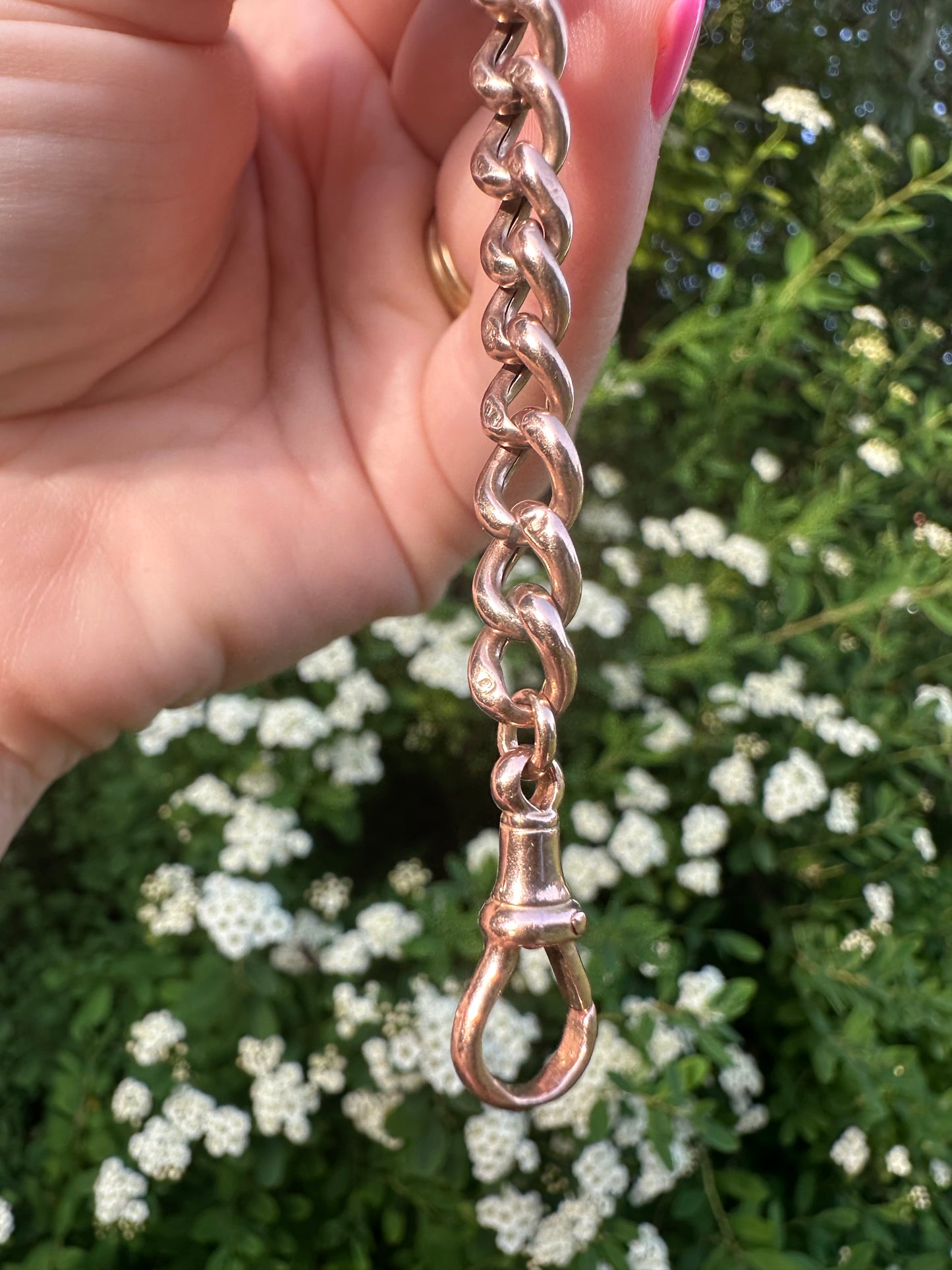 Antique 9ct Rose gold extender
