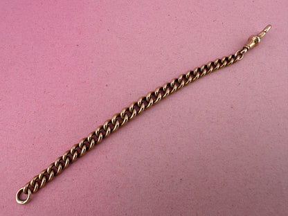 Antique 9ct Rose Gold Graduated Curb extender