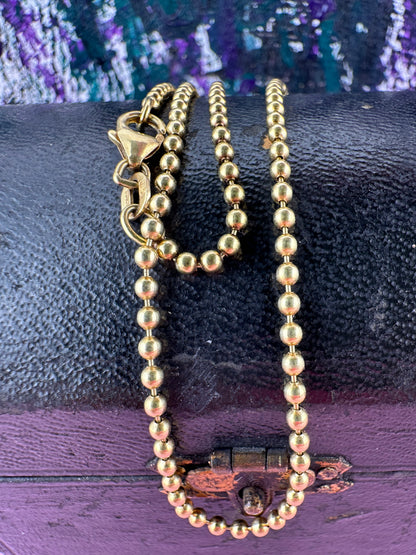 Vintage 18ct Gold Ball chain