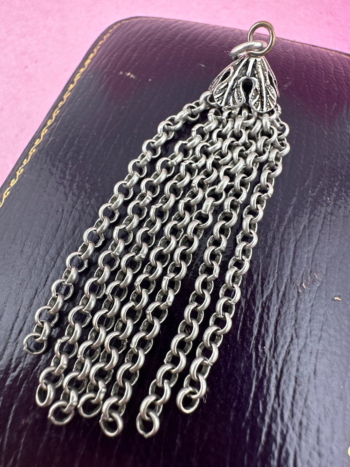 Antique Sterling silver Tassel pendant