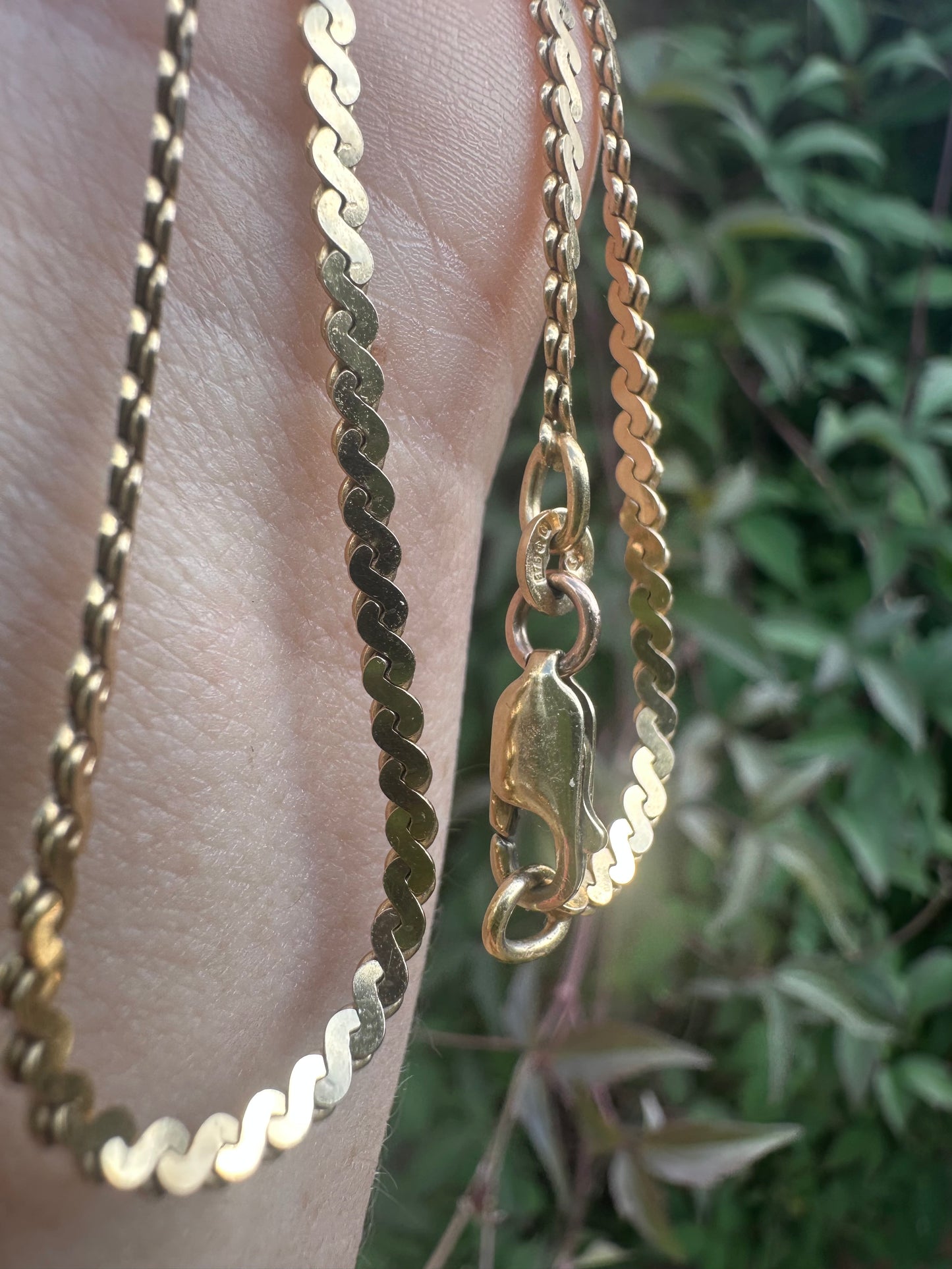 Vintage 9ct Gold S-Link Chain