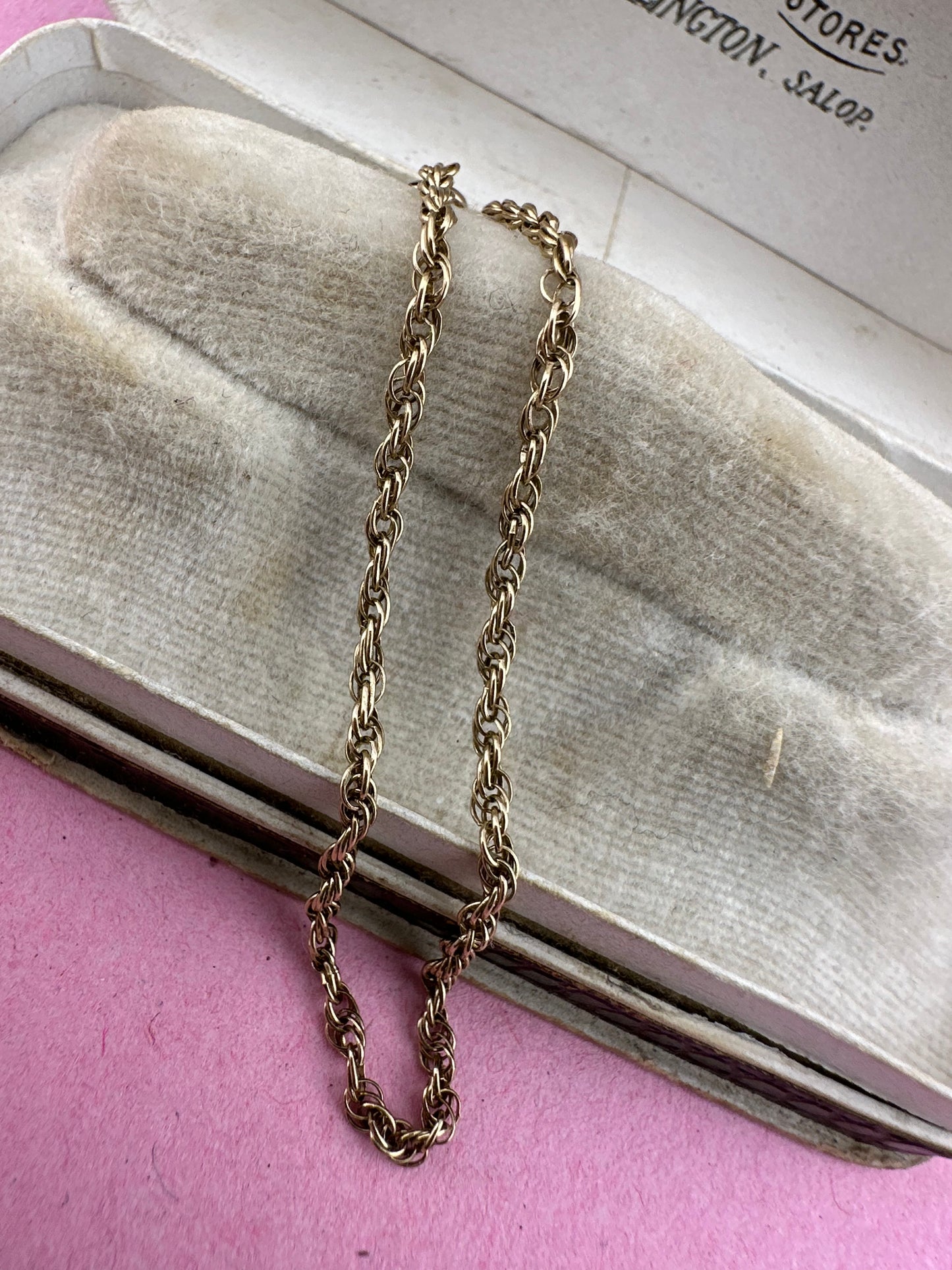 Vintage 9ct Gold mini rope bracelet