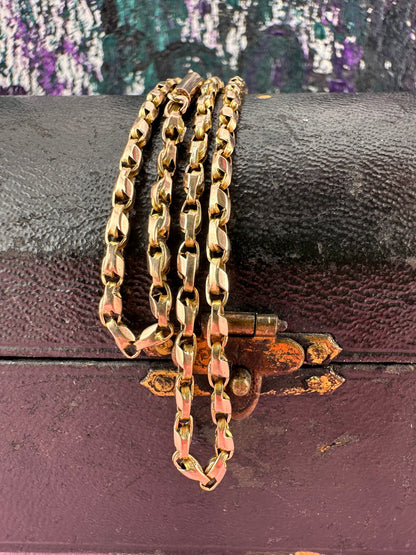 Antique 9ct Rose Gold Tulip Chain