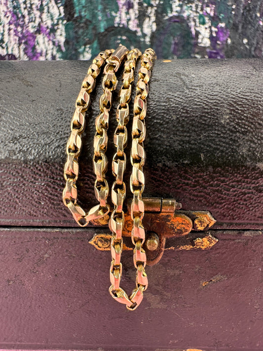 Antique 9ct Rose Gold Tulip Chain