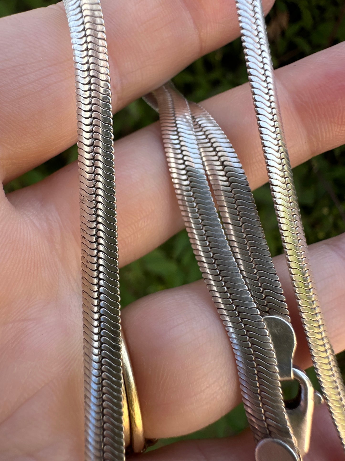 Sterling Silver Flat Herringbone chain