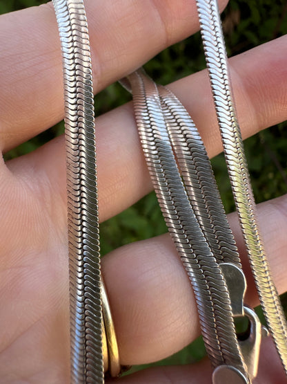 Sterling Silver Flat Herringbone chain