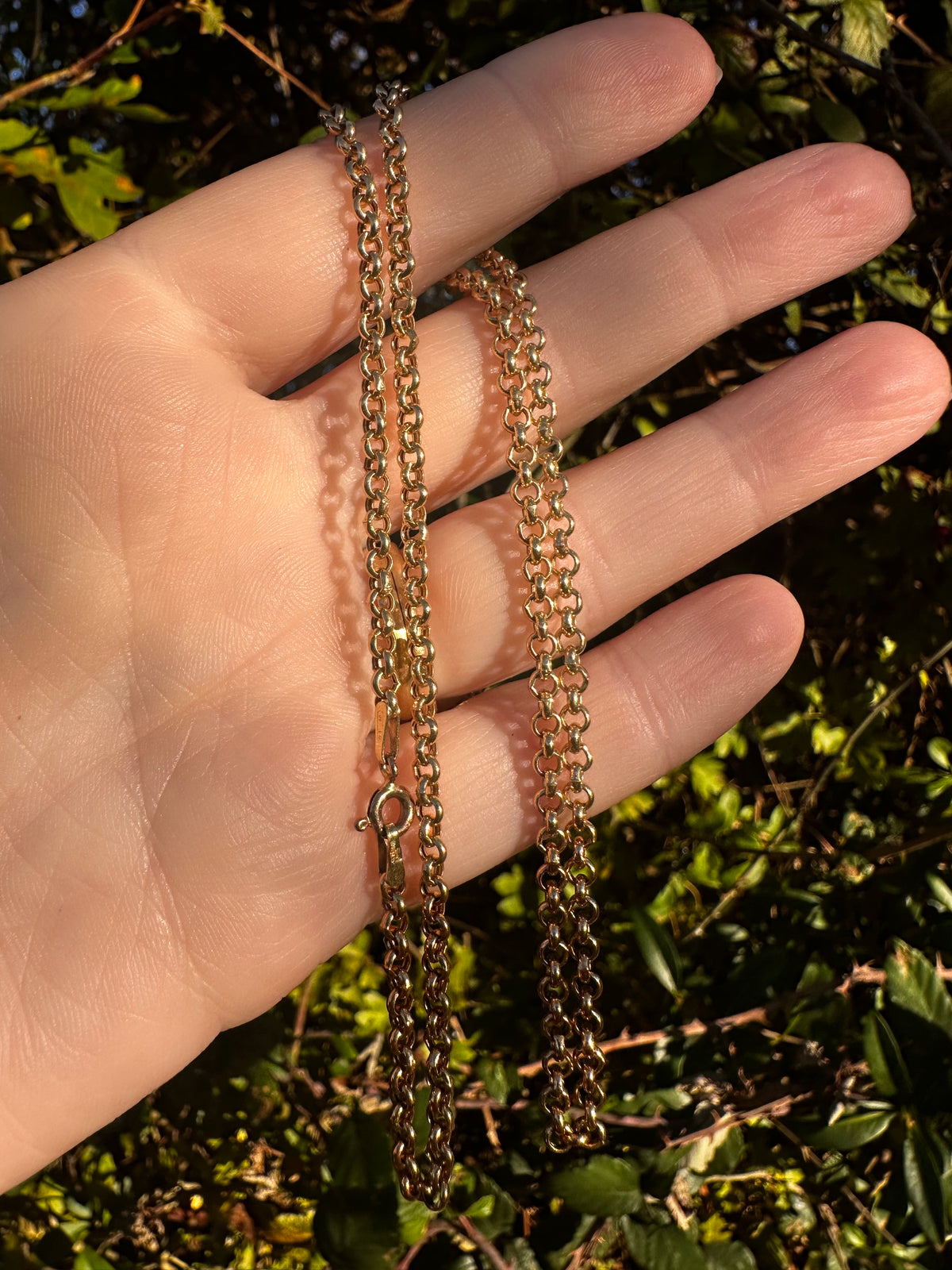 Vintage UnoAerre 9ct Yellow Gold Rolo/Belcher chain