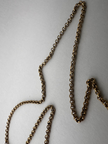 Vintage 9ct Yellow Gold Mini belcher chain