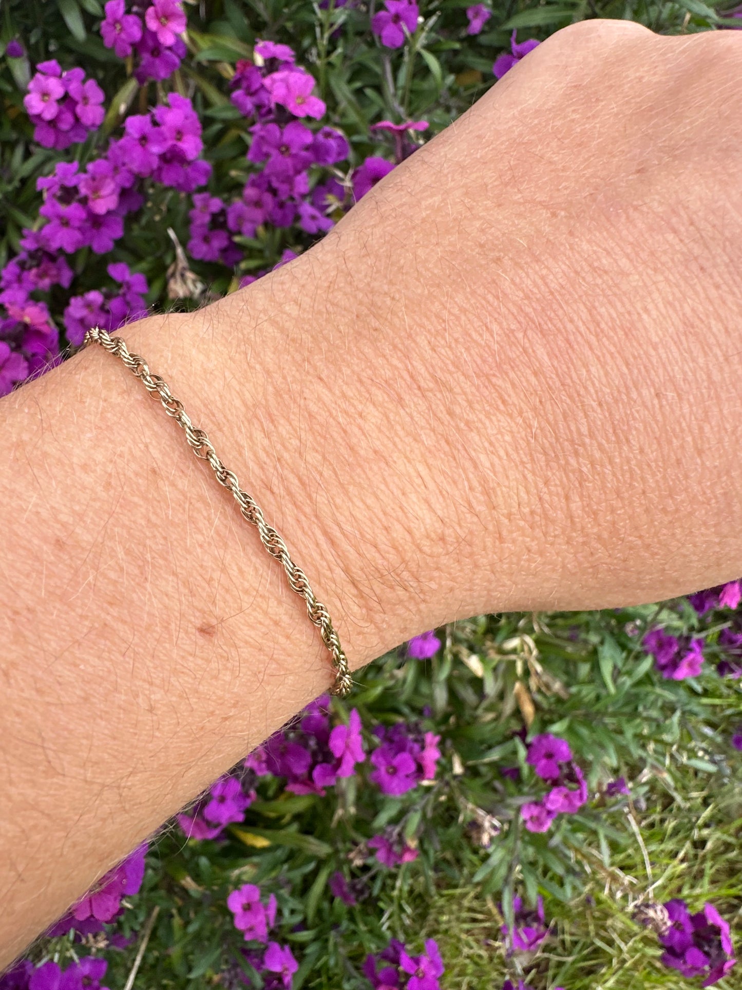 Vintage 9ct Gold mini rope bracelet