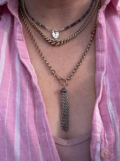 Antique Sterling silver Tassel pendant