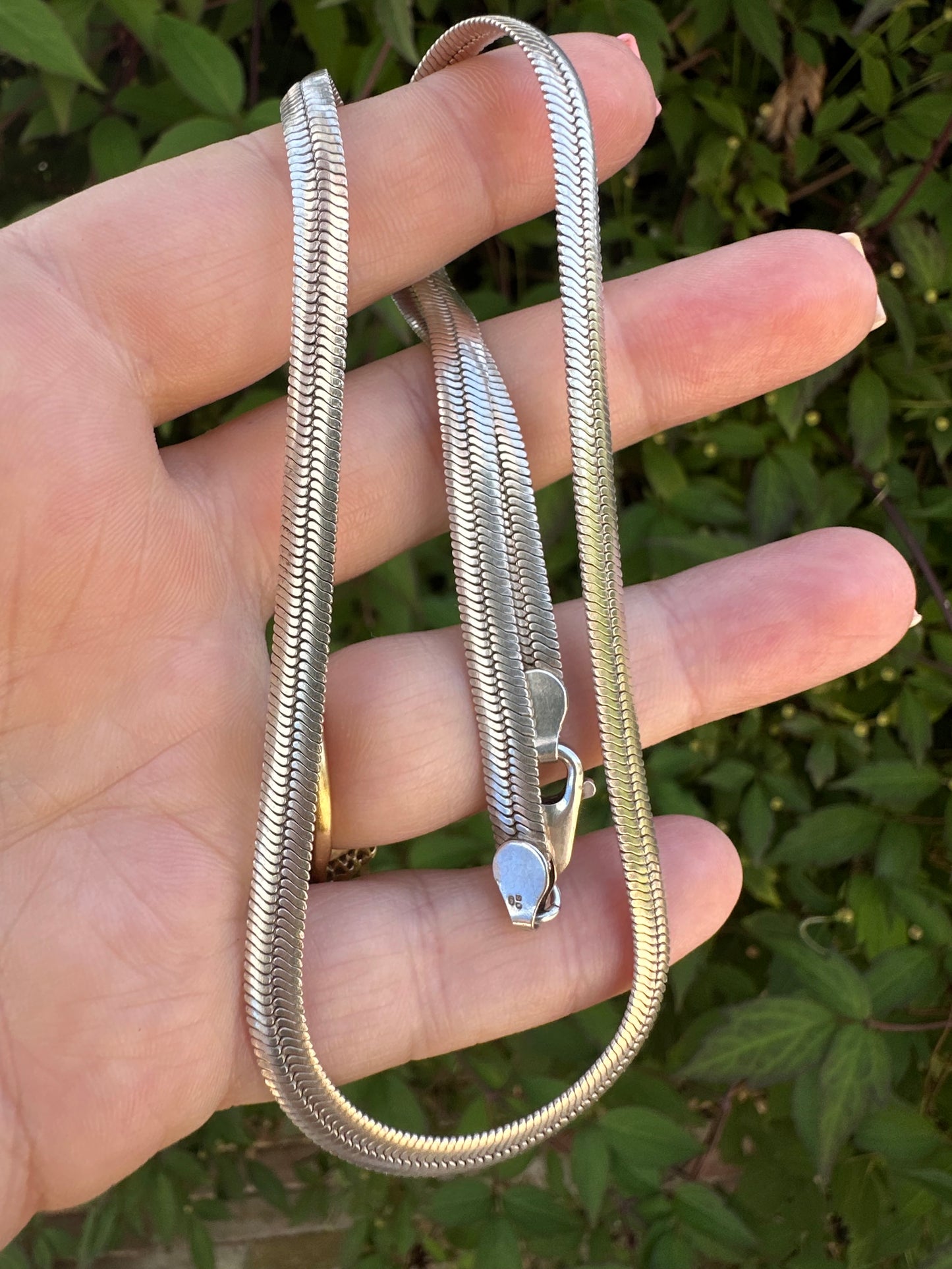 Sterling Silver Flat Herringbone chain