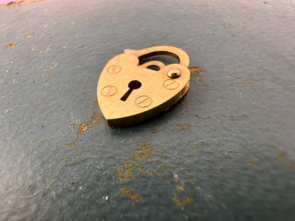 Vintage 9ct Gold Mini Heart Padlock