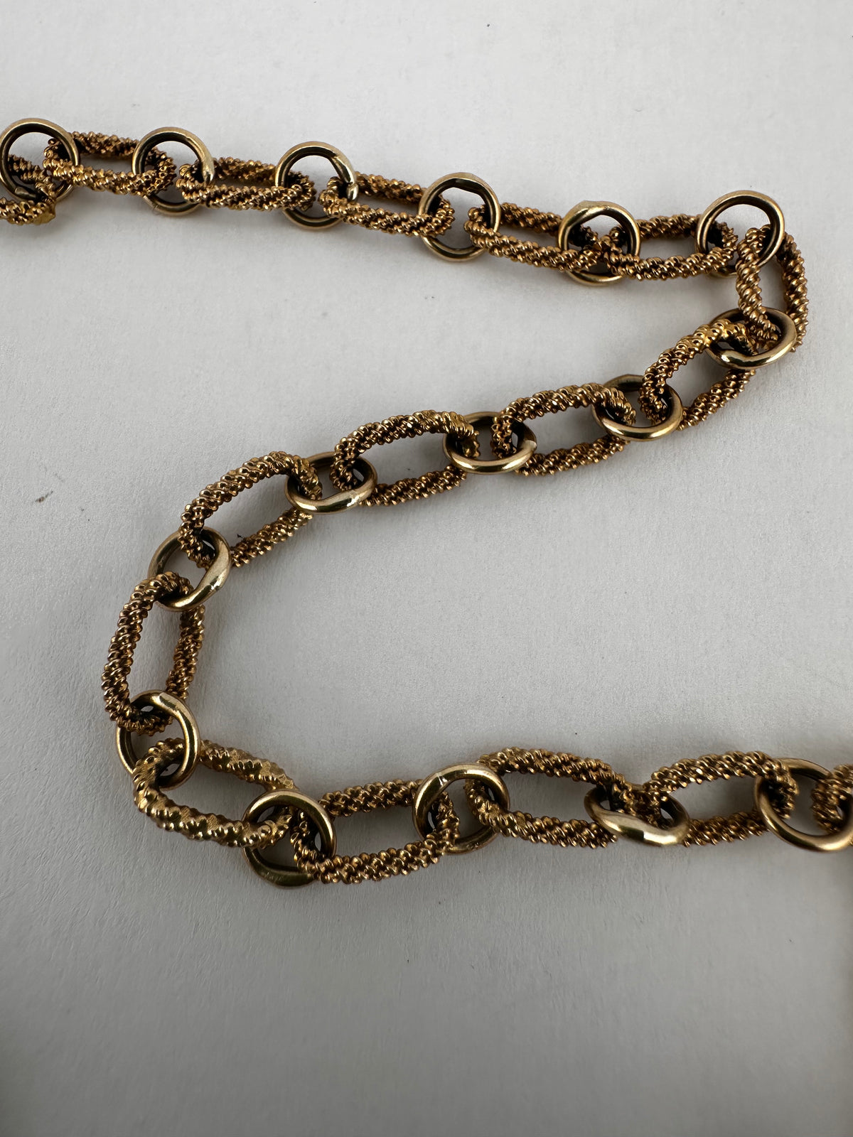 Vintage 9ct Gold Textured Cable Chain