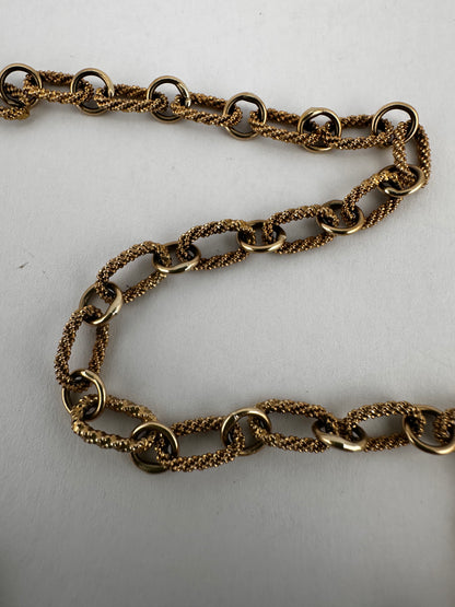 Vintage 9ct Gold Textured Cable Chain