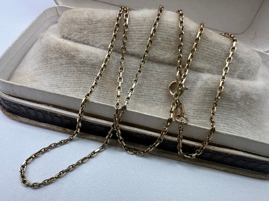 Vintage 9ct yellow gold biker chain