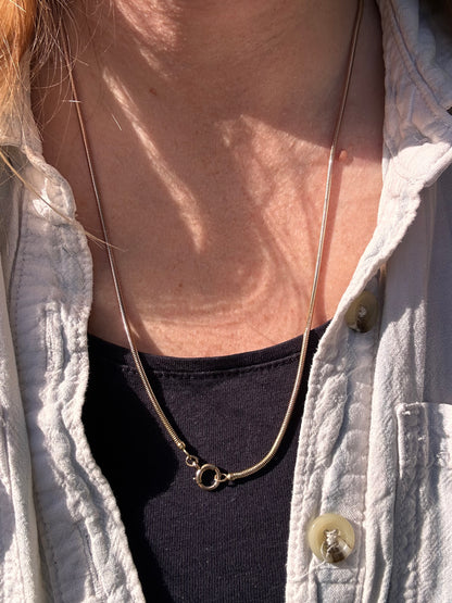 Antique 9ct Rose Gold Snake chain with bolt clasp